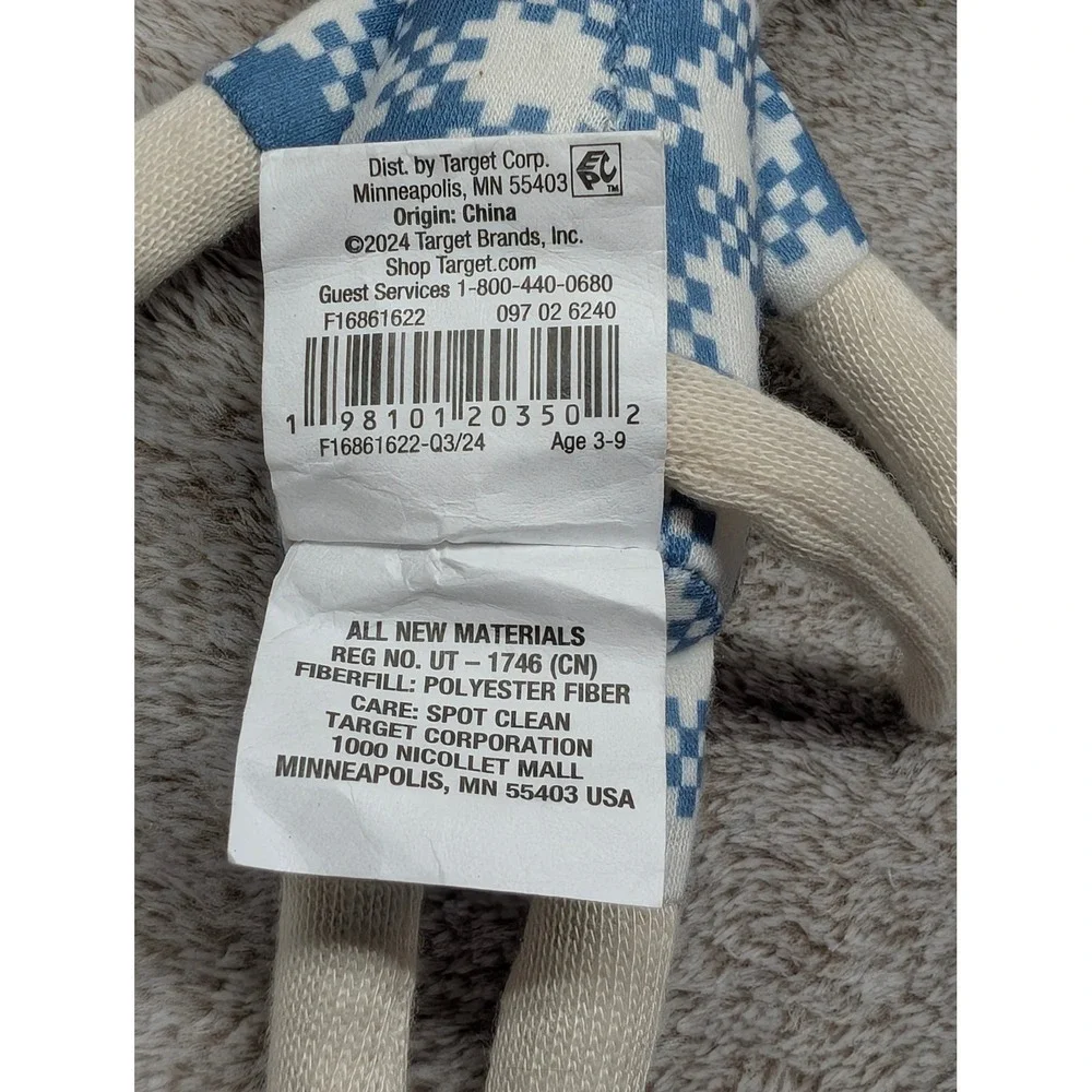 Pillowfort Small Mouse Plush Blue Argyle Sweater Target House Play Set 8